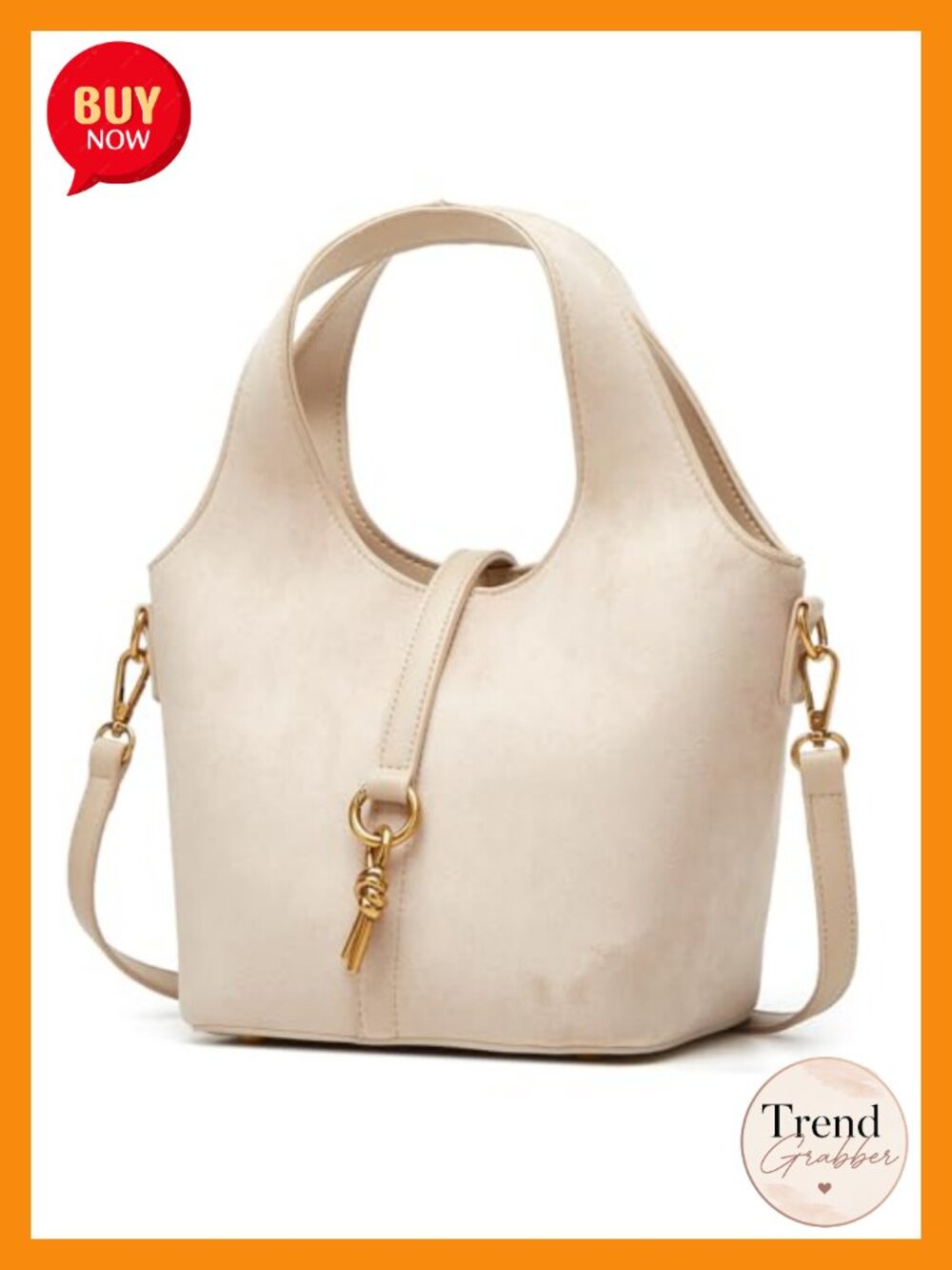 Vegan Leather Bucket Bag Hobo Shoulder Crossbody Tote